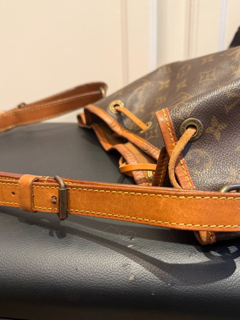 LOUIS VUITTON Noe GM Monogram Canvas Brown Drawstring Bucket Shoulder Bag - Picture 8 of 15
